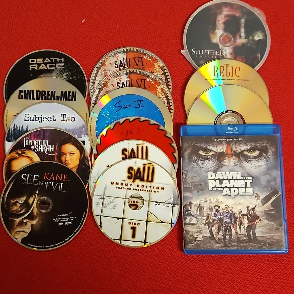Lot of 15 dvds Horror Scary Thrillers SAW Scream - Picture 1 of 12